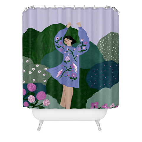 constanzaillustrates Floral Dreams I Shower Curtain