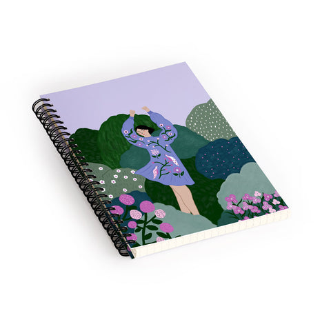 constanzaillustrates Floral Dreams I Spiral Notebook