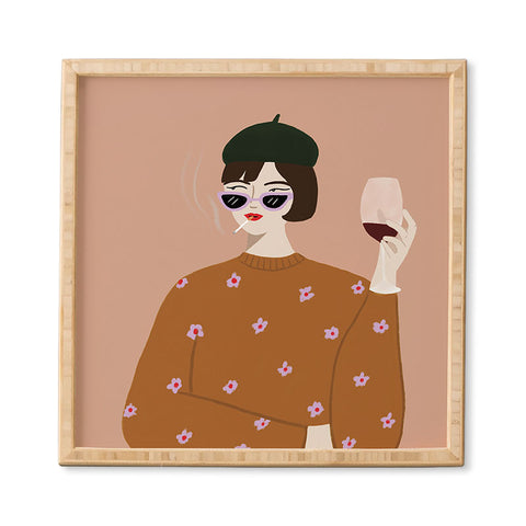 constanzaillustrates French Girl Framed Wall Art