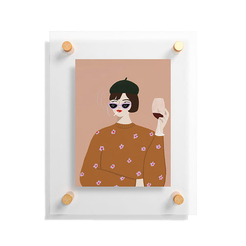 constanzaillustrates French Girl Floating Acrylic Print