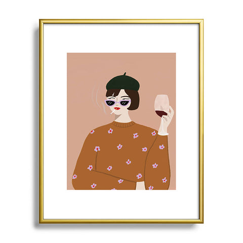 constanzaillustrates French Girl Metal Framed Art Print