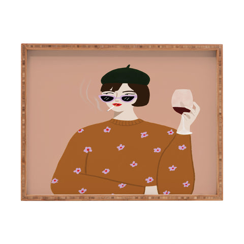 constanzaillustrates French Girl Rectangular Tray