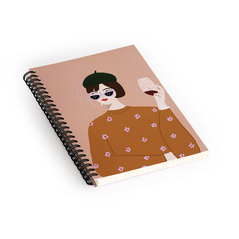 constanzaillustrates French Girl Spiral Notebook