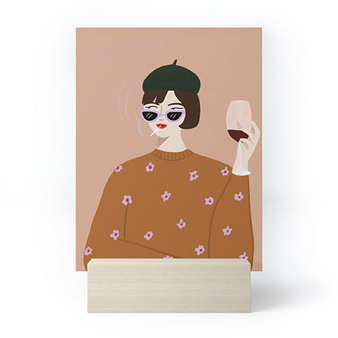 constanzaillustrates French Girl Mini Art Print