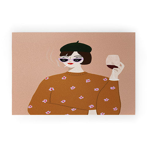 constanzaillustrates French Girl Welcome Mat