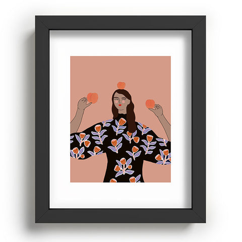 constanzaillustrates Peach Lady Recessed Framing Rectangle