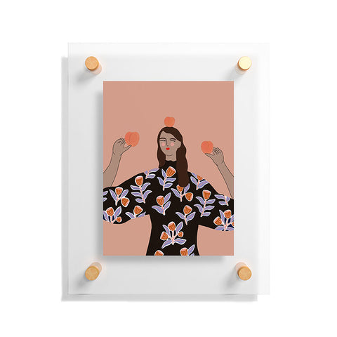 constanzaillustrates Peach Lady Floating Acrylic Print
