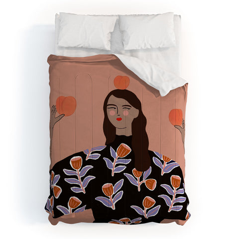 constanzaillustrates Peach Lady Comforter