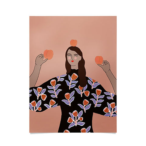 constanzaillustrates Peach Lady Poster