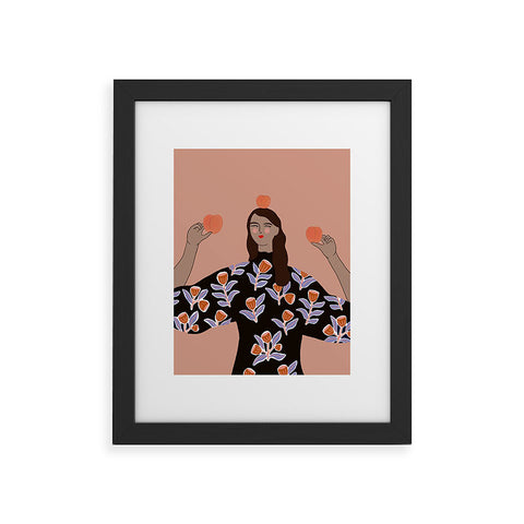 constanzaillustrates Peach Lady Framed Art Print