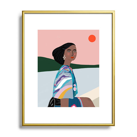 constanzaillustrates The Sunset Metal Framed Art Print