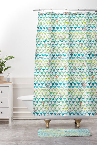 Cori Dantini A Day on the Ocean Shower Curtain And Mat
