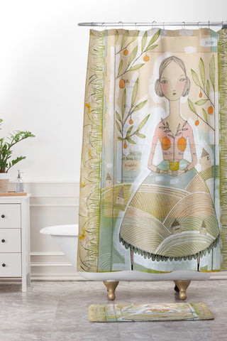 Cori Dantini Always Thoughtful Shower Curtain And Mat