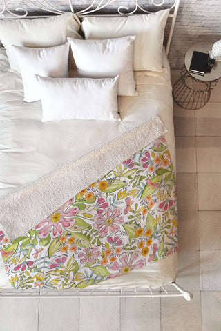 Cori Dantini Blossoms in Bloom Fleece Throw Blanket