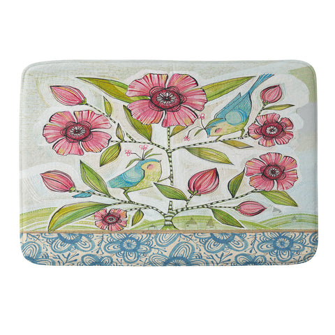 Cori Dantini Blue Birds Of Happiness Memory Foam Bath Mat