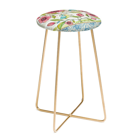 Cori Dantini Blue Birds Of Happiness Counter Stool