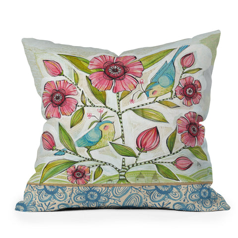 Cori Dantini Blue Birds Of Happiness Throw Pillow