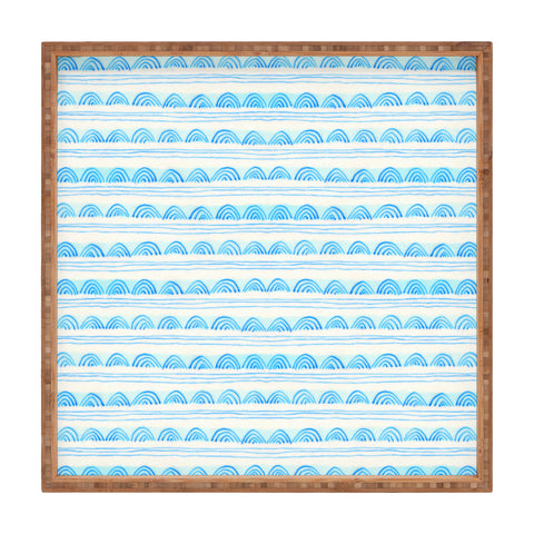 Cori Dantini Blue Scallops Square Tray