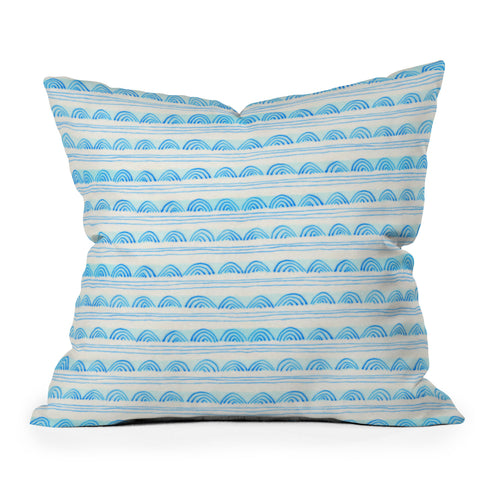 Cori Dantini Blue Scallops Throw Pillow