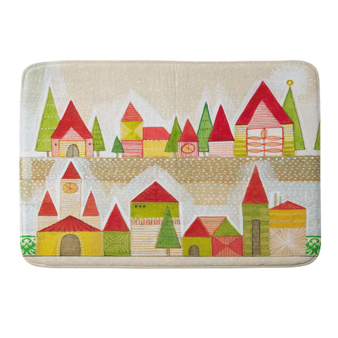 Cori Dantini Christmas Village Memory Foam Bath Mat