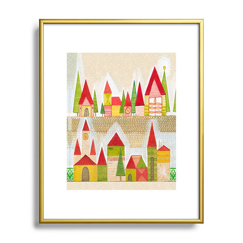 Cori Dantini Christmas Village Metal Framed Art Print