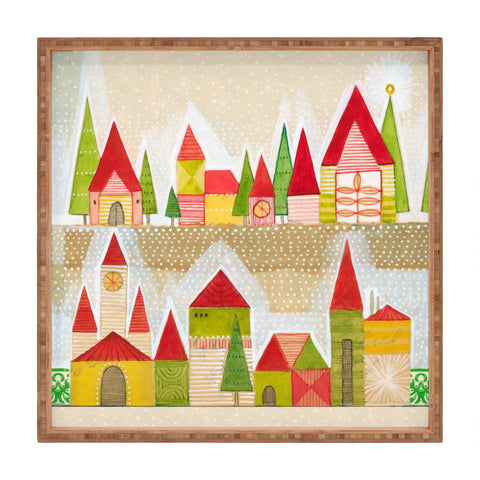 Cori Dantini Christmas Village Square Tray