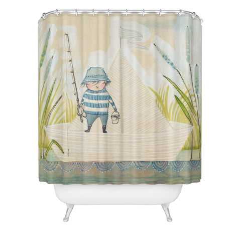 Cori Dantini fisher kid Shower Curtain