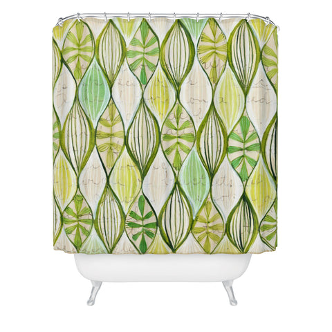 Cori Dantini Green Shower Curtain