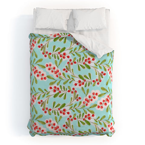 Cori Dantini Holiday Berries Duvet Cover