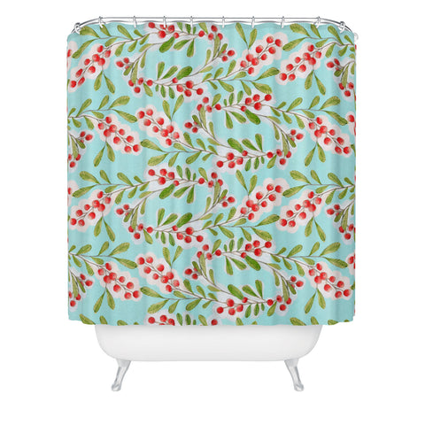 Cori Dantini Holiday Berries Shower Curtain