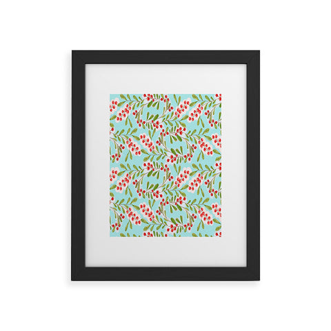 Cori Dantini Holiday Berries Framed Art Print