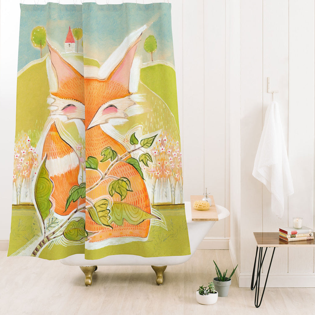 Little Fox Shower Curtain Cori Dantini