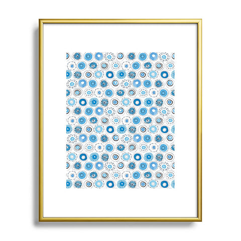 Cori Dantini middy polka blue Metal Framed Art Print