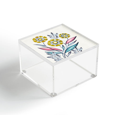 Cori Dantini modern corn flowers Acrylic Box