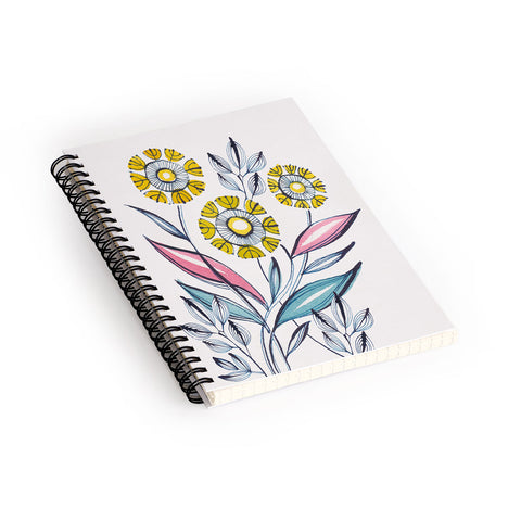 Cori Dantini modern corn flowers Spiral Notebook