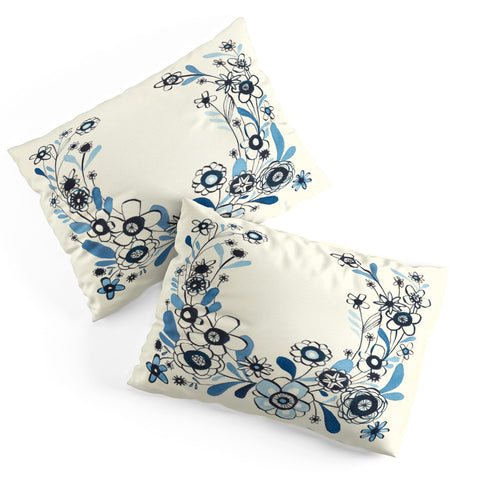 Cori Dantini modern delft floral Pillow Shams