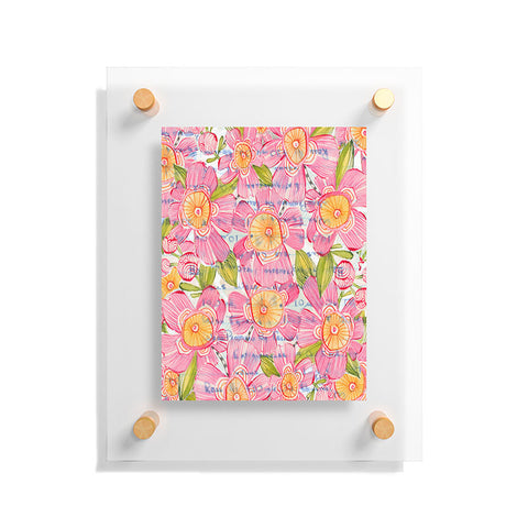 Cori Dantini Pinky Blooms Floating Acrylic Print