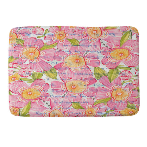 Cori Dantini Pinky Blooms Memory Foam Bath Mat