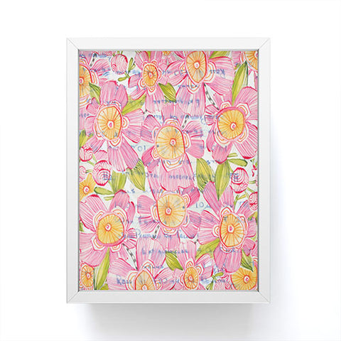 Cori Dantini Pinky Blooms Framed Mini Art Print