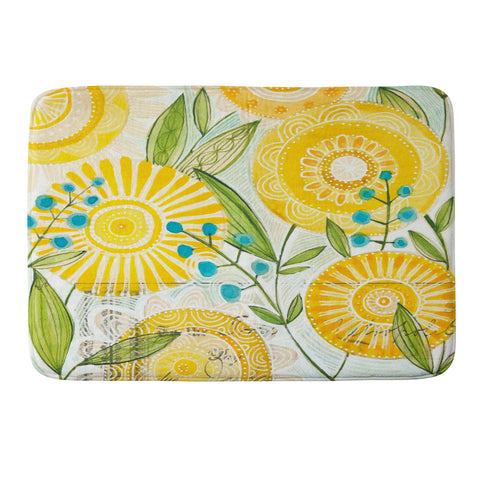 Cori Dantini Sun Burst Flowers Memory Foam Bath Mat
