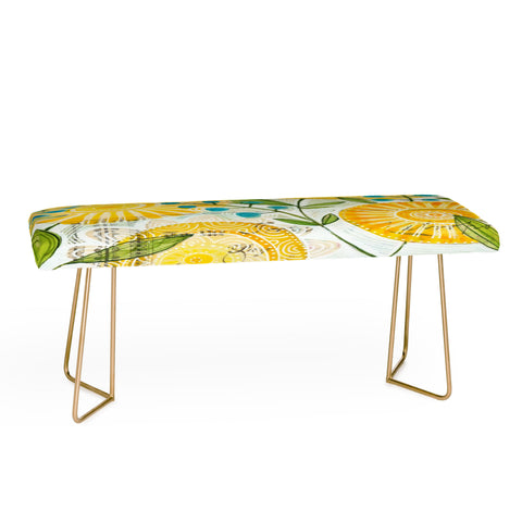 Cori Dantini Sun Burst Flowers Bench