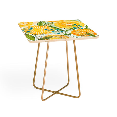 Cori Dantini Sun Burst Flowers Side Table