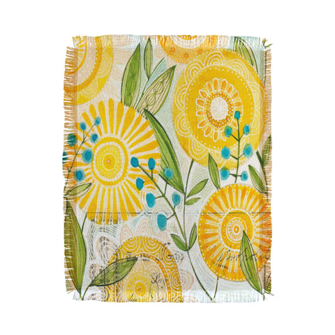 Cori Dantini Sun Burst Flowers Throw Blanket