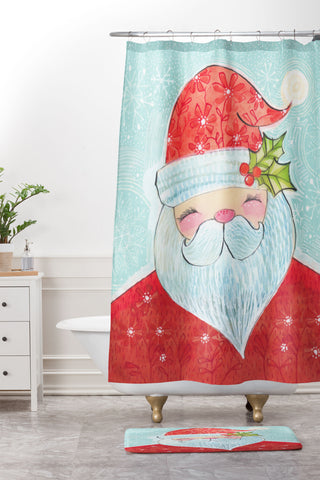 Cori Dantini Sweet Santa Shower Curtain And Mat