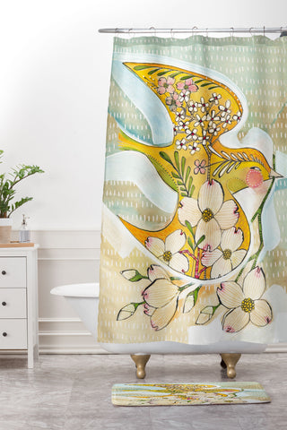 Cori Dantini the goldfinch Shower Curtain And Mat