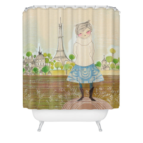 Cori Dantini To Paris Shower Curtain