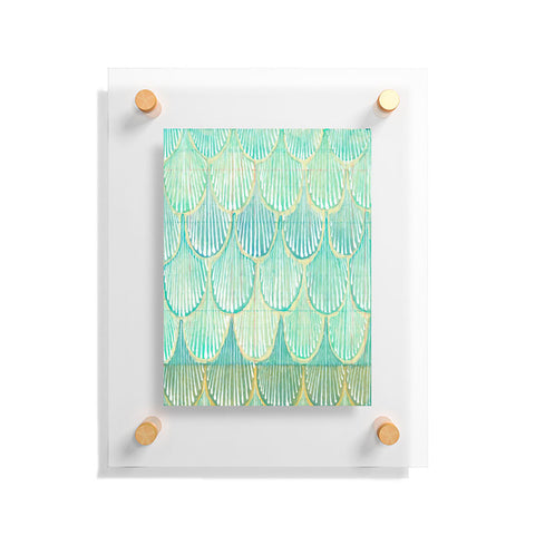 Cori Dantini Turquoise Scallops Floating Acrylic Print