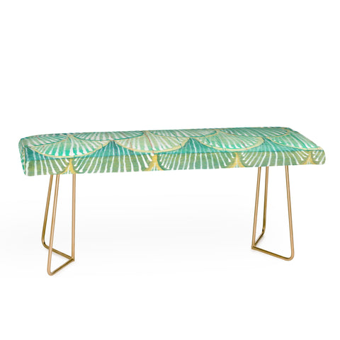 Cori Dantini Turquoise Scallops Bench