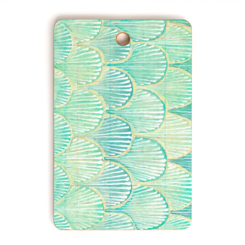 Cori Dantini Turquoise Scallops Cutting Board Rectangle