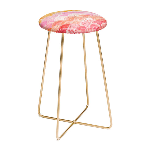 Cori Dantini Warm Spectrum Rainbow Counter Stool